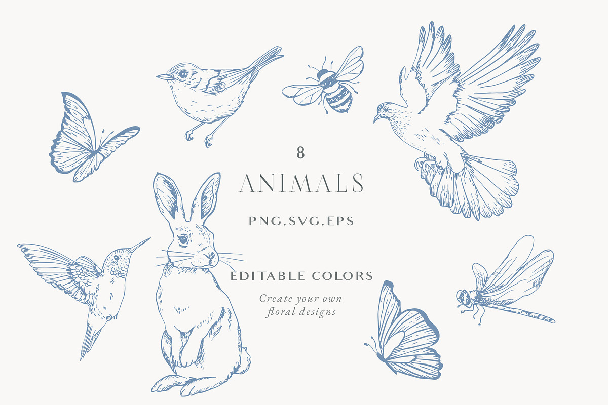 Blue Victorian Vintage Fine Line Art, a Decorative Illustration by Grace Noboa Illustrations (Photo 7 of 14)
