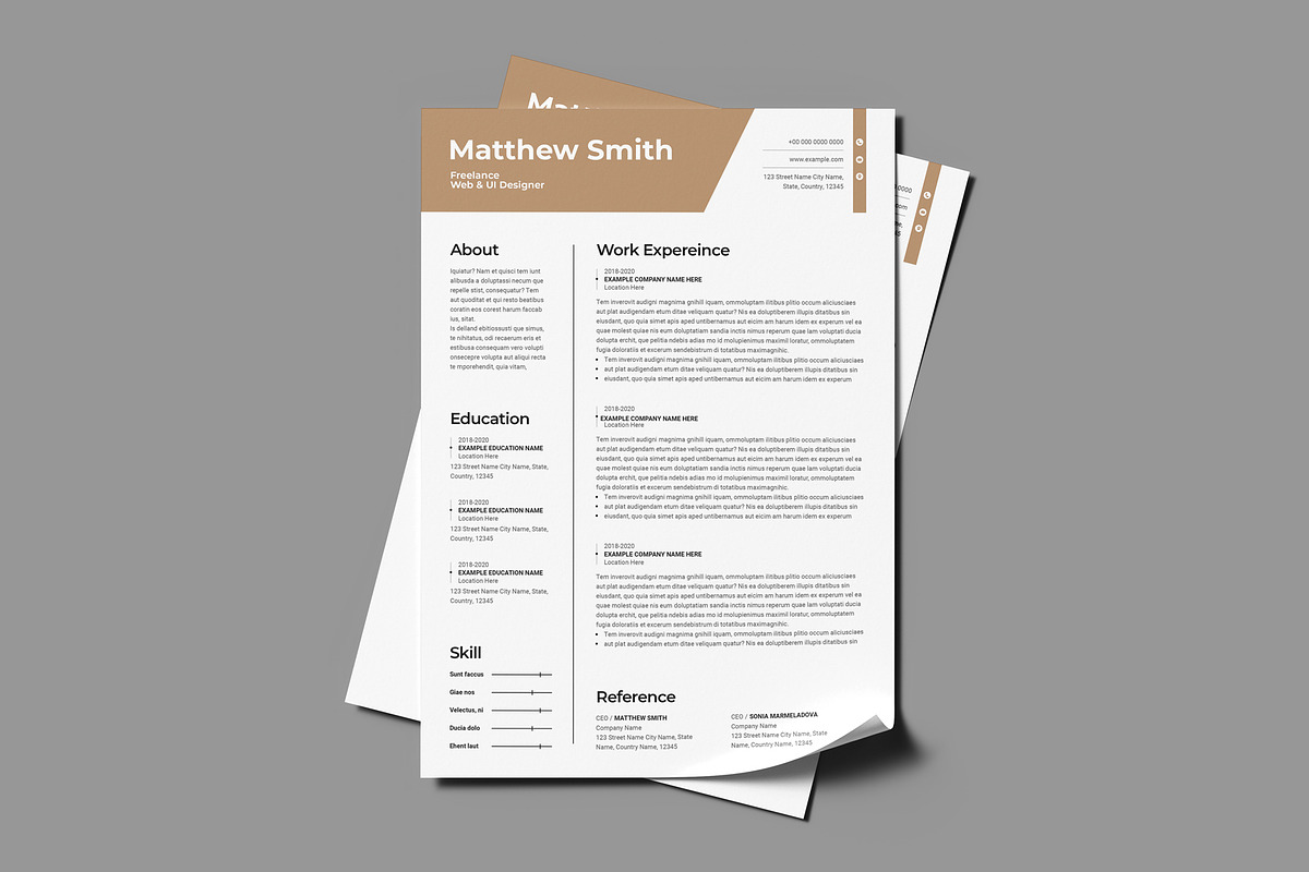 ATS Friendly Resume Template, a Resume Template by PixelStudio (Photo 2 of 4)