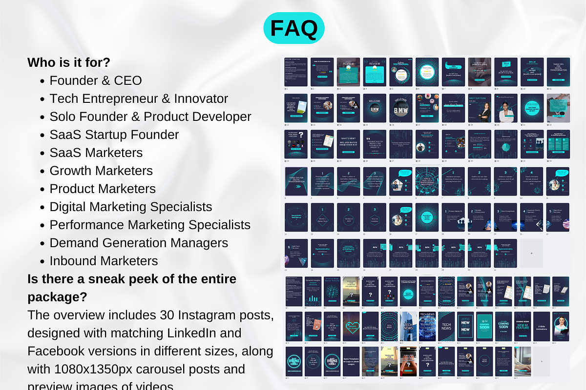 Technology SaaS Marketing Bundle, a Social Media Template by GrowthHackingStudio (Photo 7 of 8)