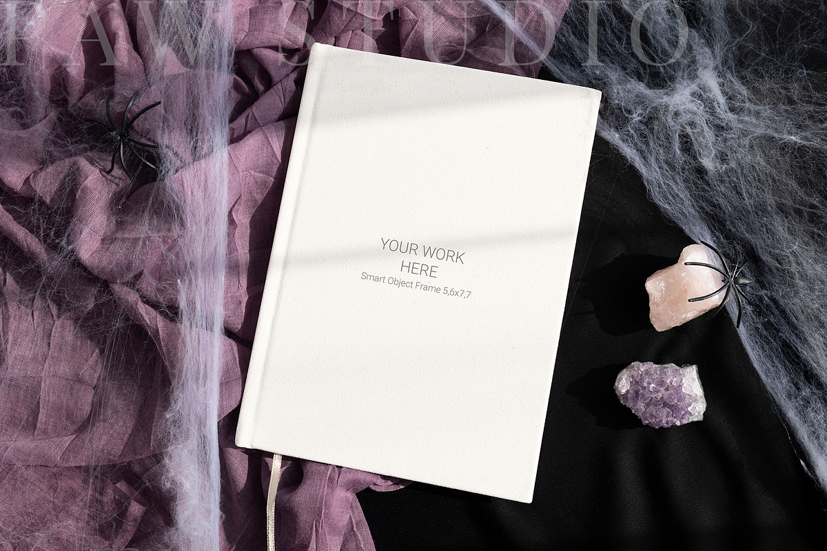 Halloween Journal Mockup Notebook, an Advertising Mockup by PawMockups (Photo 2 of 10)