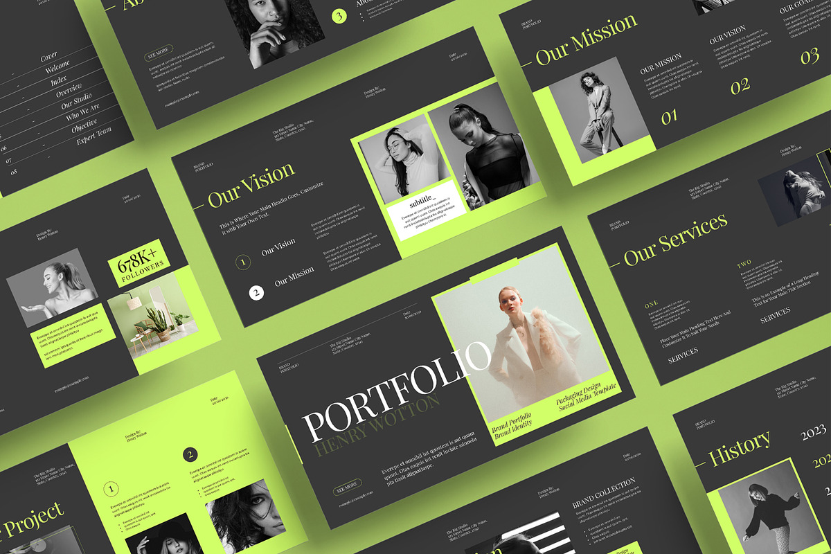 Portfolio Presentation Template, a Presentation Template by MightyDesign (Photo 1 of 8)