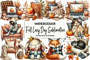 Fall Lazy Day Sublimation, an Illustration by DreamArtGraphic (Thumbnail 1 of 4)