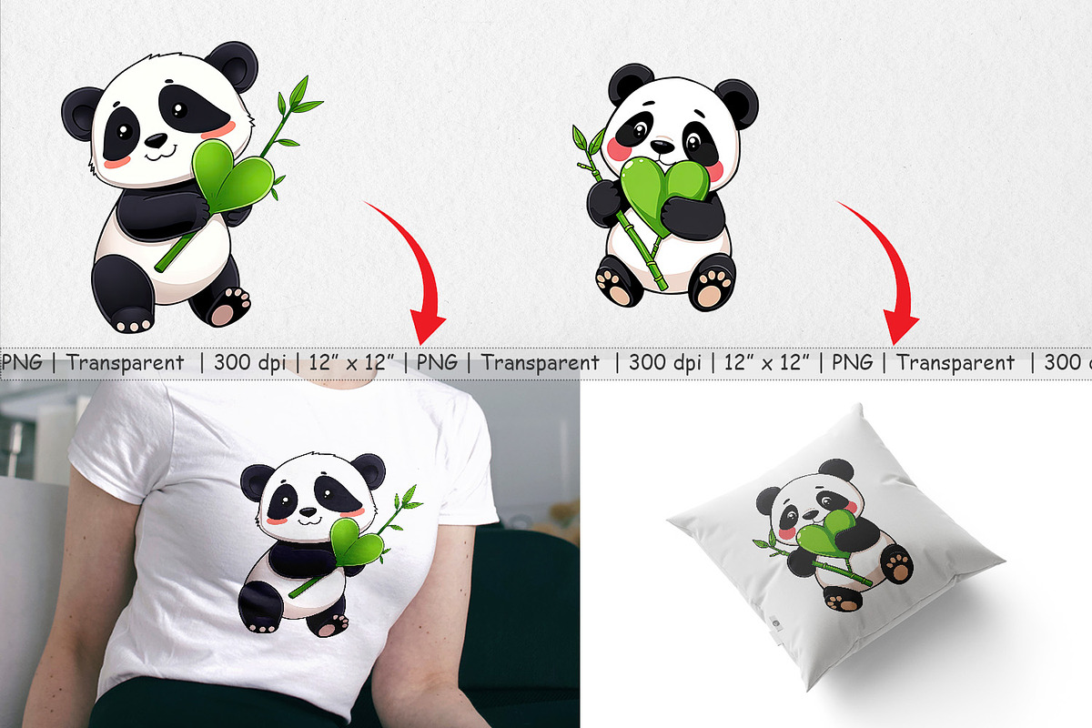 Love Panda Clipart, a Graphic by Artnoy (Photo 3 of 5)