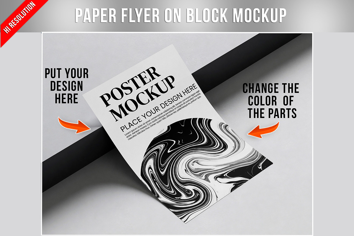 Paper Flyer On Block PSD, a Product Mockup by Bruno's Shop (Photo 1 of 3)