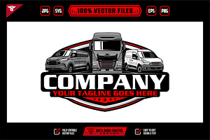 Delivery Transport Vehicle Logo, a Branding & Logo Template by slLametDesigns