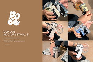 Cup Can Mockup Set Vol. 2, a Packaging Mockup by DOBE Studio