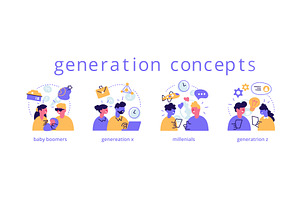 Various generations vector