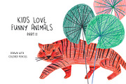 Kids Love Funny Animals. Part 2., an Animal Illustration by Annakniaz (Thumbnail 1 of 12)