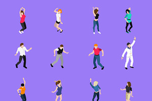 Dancing People Movements Icons