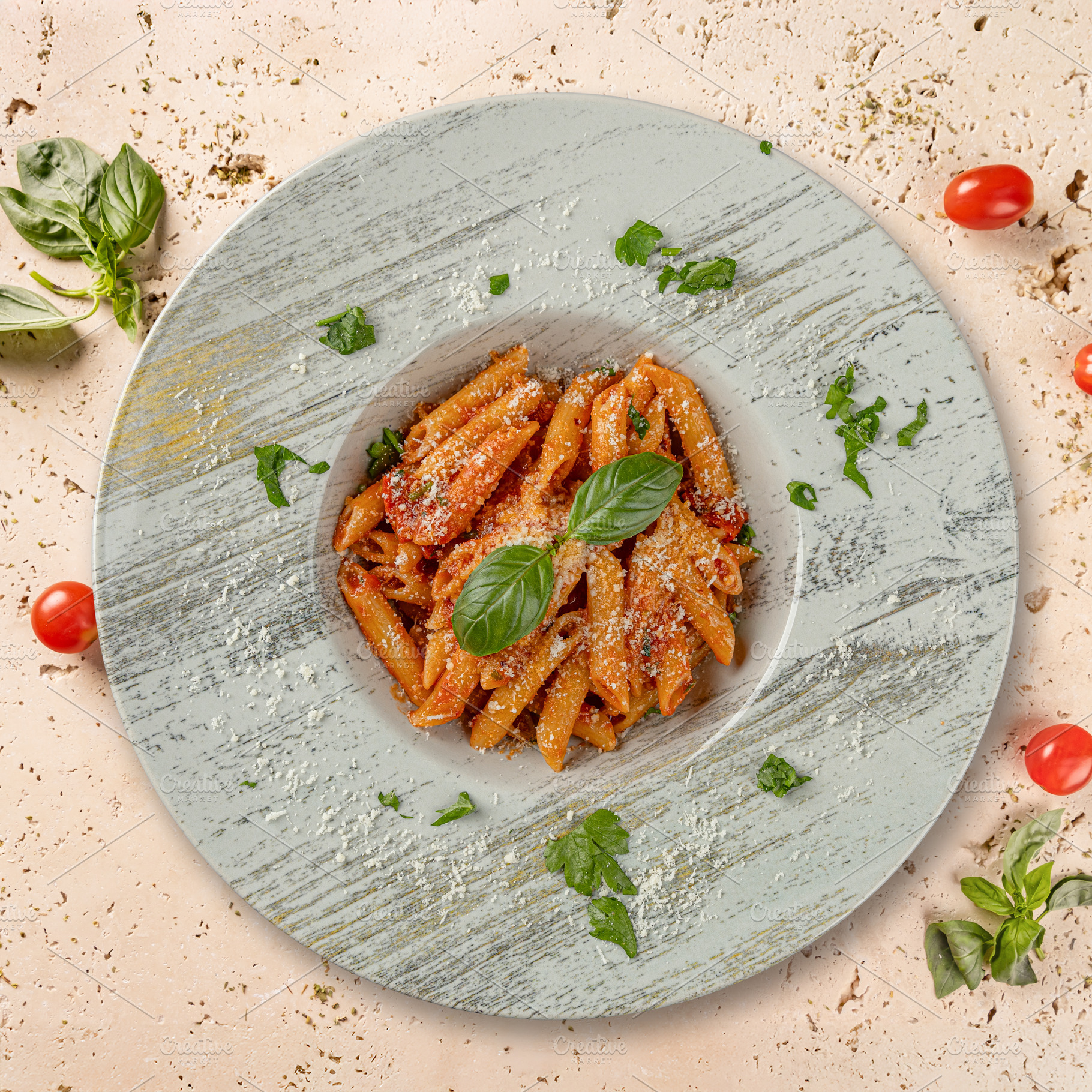 Penne pasta with tomato sauce, a Food & Drink Photo by Grafvision photography