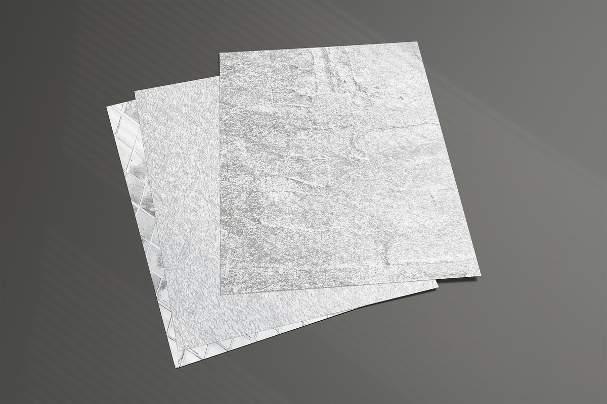 Pure Silver foil and glitter set, a Texture Graphic by Liquid Amethyst Art
