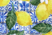 Sicilian Lemon & Tiles Pattern Kit, a Pattern Graphic by FineArt (Thumbnail 4 of 4)