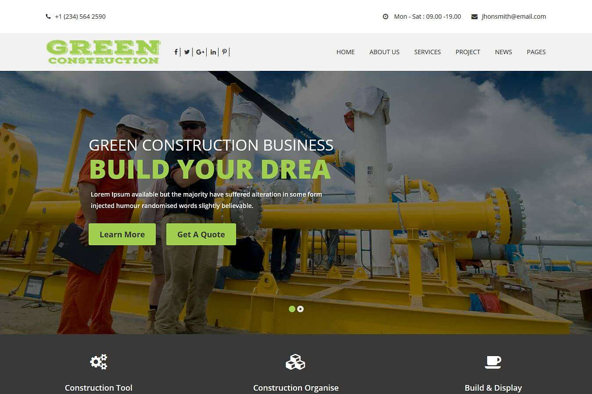 Green Construction - HTML5 Template, a HTML Template by CreativeGigs (Photo 3 of 5)