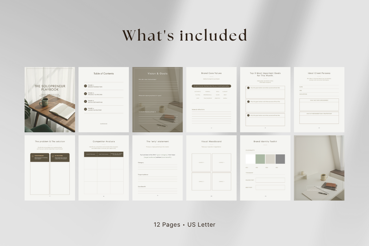 Solopreneur Business Workbook, a Stationery Template by batang (Photo 2 of 5)