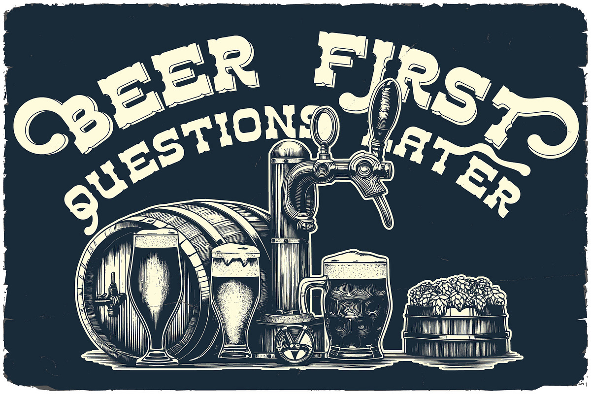 Hops And Barley Vintage Font, a Serif Font by JumboDesign (Photo 4 of 6)