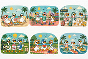 Summer Silly Goose Clipart Coastal, an Animal Illustration by SugarCloudStudioArt (Thumbnail 2 of 4)