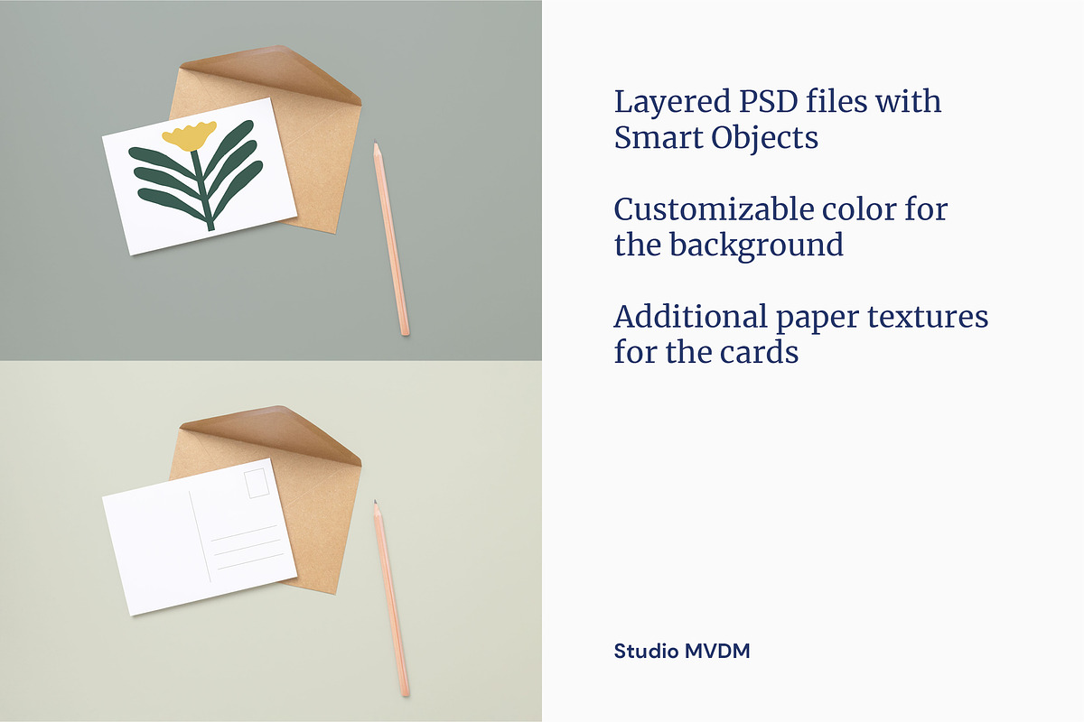 Card Kraft Envelope Mockup Bundle, a Product Mockup by Studio MVDM (Photo 4 of 9)
