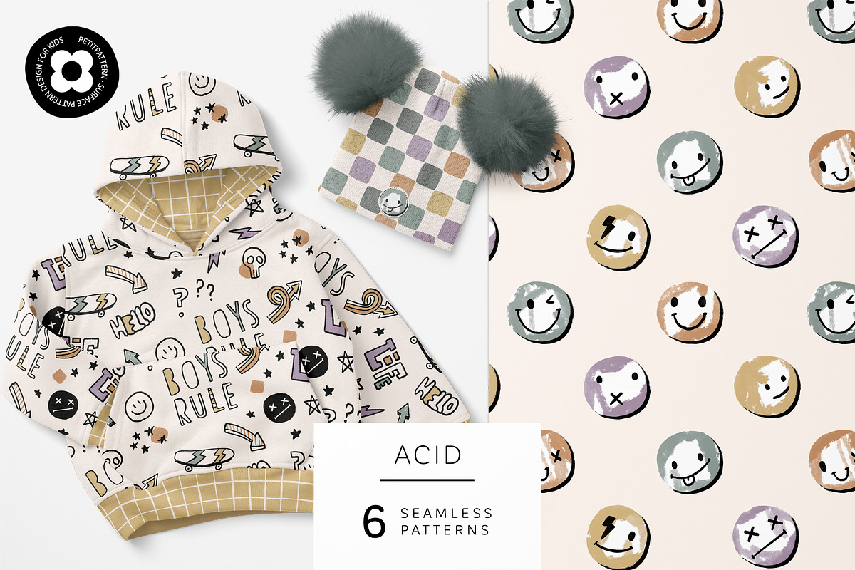 Acid pattern collection, a Pattern Graphic by Muriel Petitpattern (Photo 1 of 7)