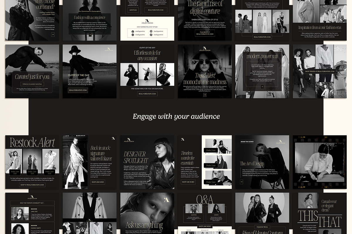 50 Fashion Instagram Posts, a Social Media Template by Creatif Foundry (Photo 3 of 7)