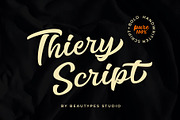 Thiery Script - Bold Font, a Script Font by Beautypes (Thumbnail 1 of 8)
