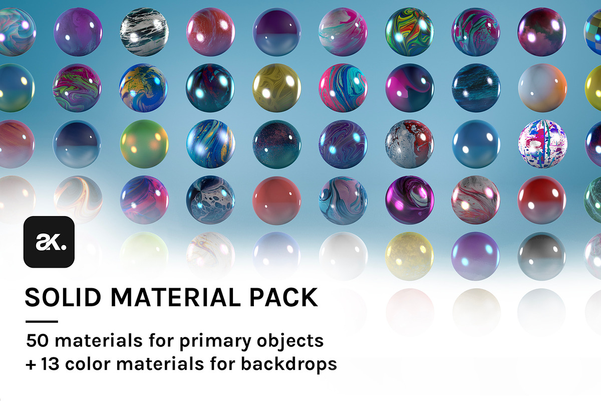 Solid Material Pack (for Cinema 4D), a Textures & Material 3D Model by Angelo Knf | Anko Studio (Photo 1 of 11)