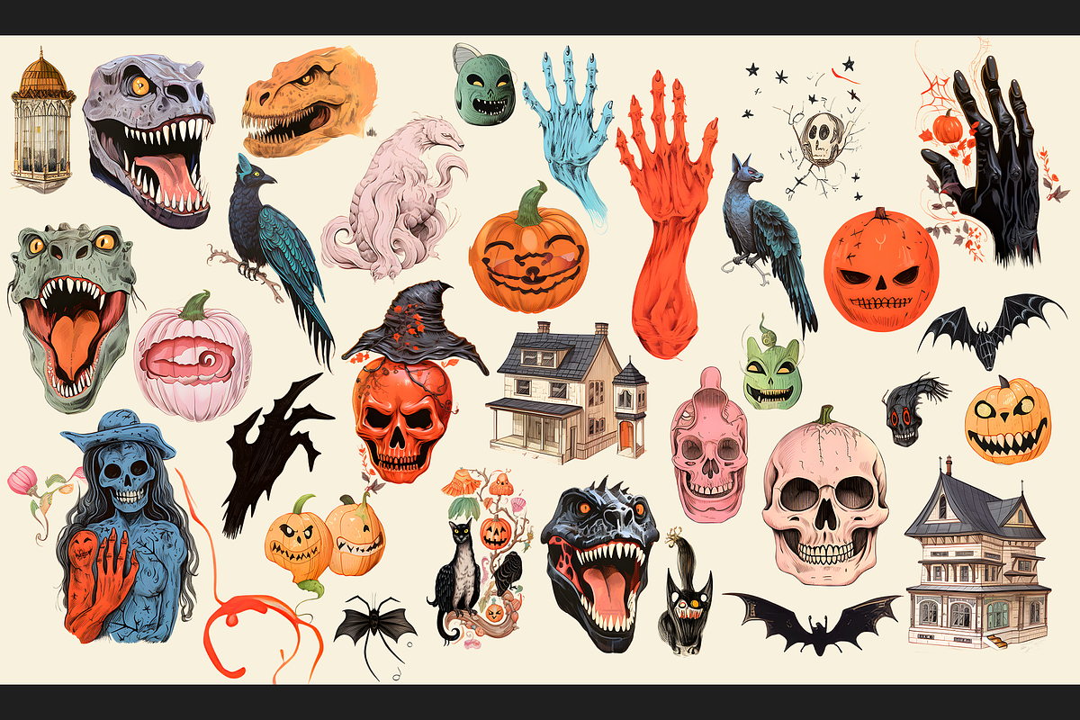 Halloween: Spooky Delights, a Seasonal Illustration by Lilithcollageart (Photo 4 of 10)