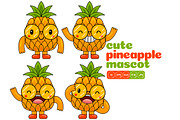 Pineapple Mascot Vector Pack, an Illustration by MEDZ (Thumbnail 4 of 5)