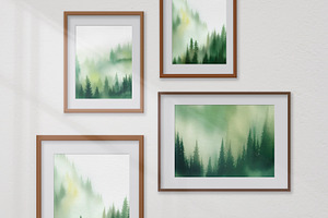 Foggy Forest Watercolor Set