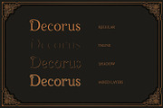 Decorus - Layered Font & Ornaments, a Font by Decorus Extezy (Thumbnail 5 of 10)