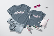 Bella Canvas 3001 Family Mockup Set, a Shirt Mockup by creatsy5 (Thumbnail 15 of 24)
