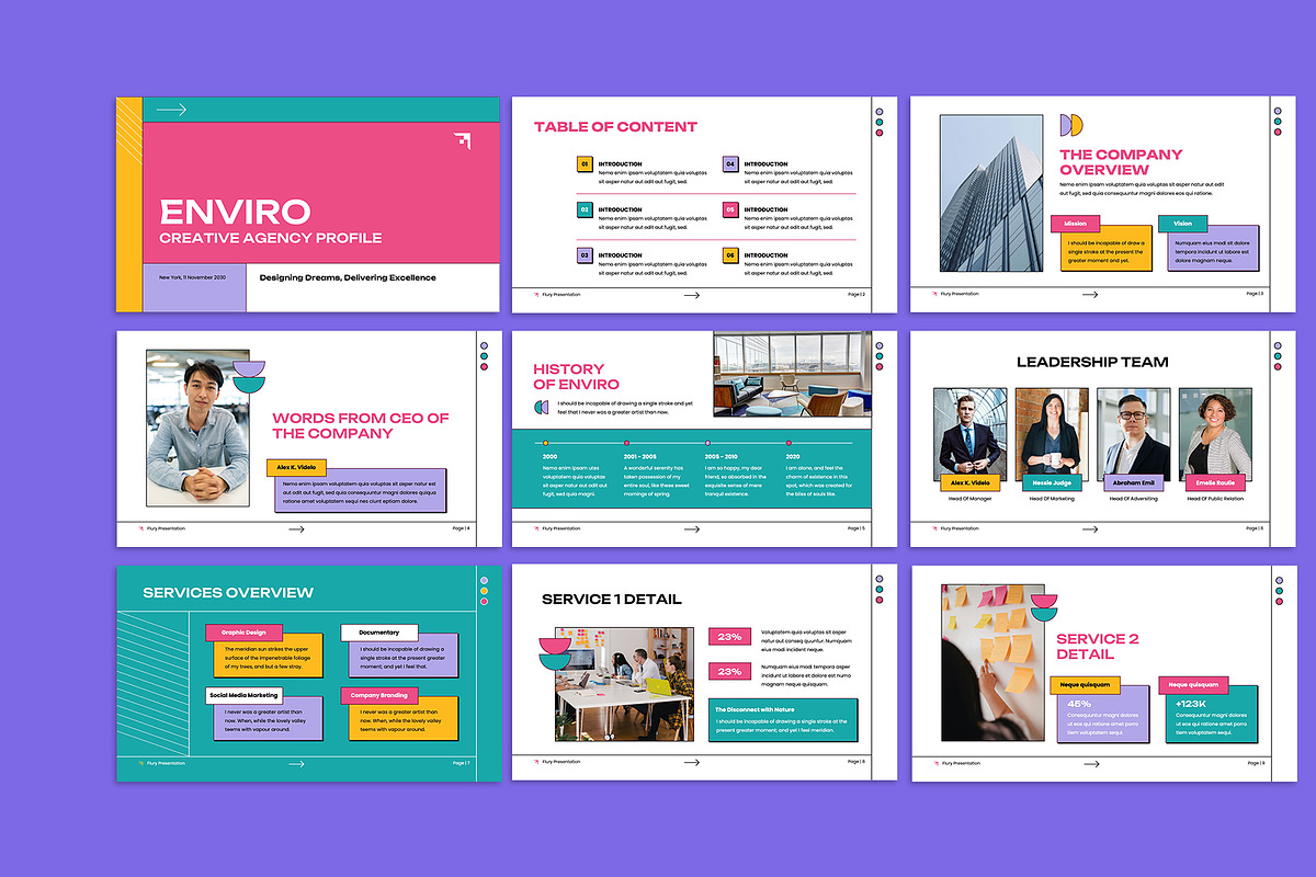 Creative Agency Profile PowerPoint, a Presentation Template by Neermana (Photo 2 of 5)