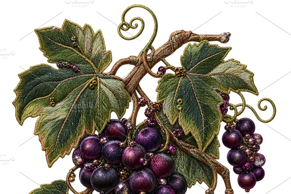 Beaded Grape Cluster PNG, an Object Graphic by The Edit (Photo 1 of 3)