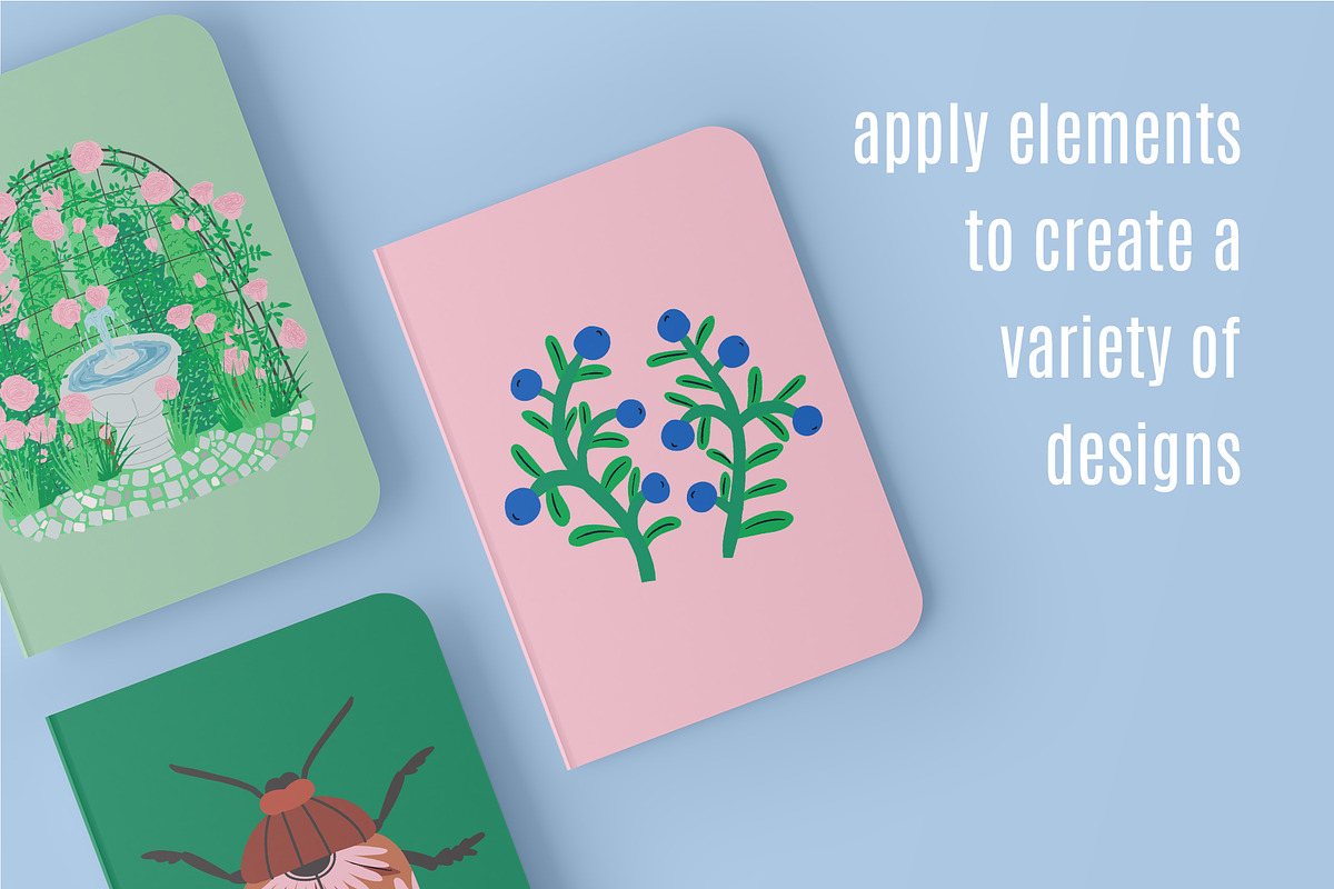 FLOWER GARDEN: plants, greenhouse, a Seasonal Illustration by Elliko shop (Photo 13 of 16)
