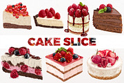 Cake slices VECTOR. 20 illustrations, a Food Illustration by Natalka Dmitrova art (Thumbnail 15 of 15)