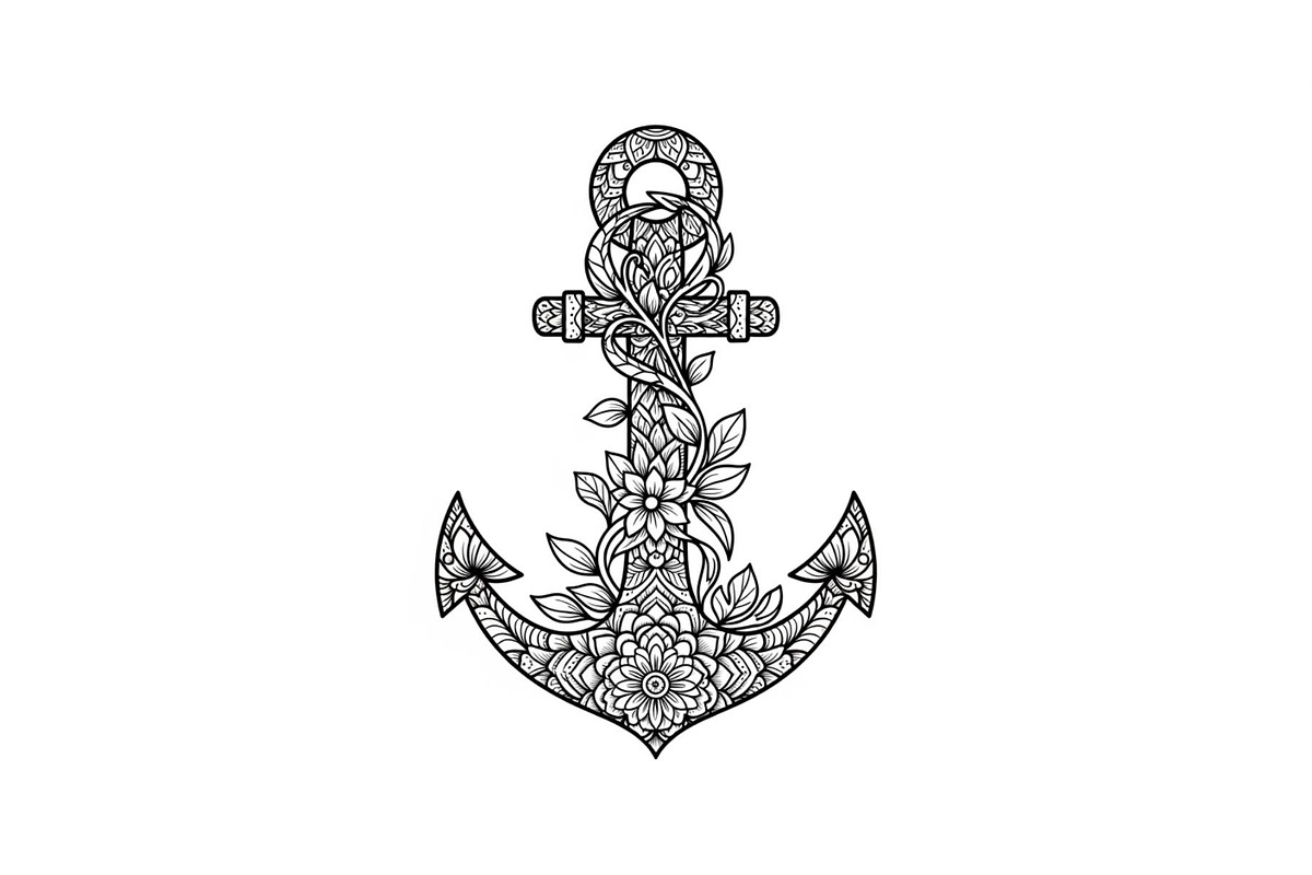 Ornamental Anchor Silhouette SVG, an Illustration by Designs_River (Photo 7 of 31)