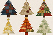 atchwork Christmas Tree Clipart Bund, an Illustration by SVGArt (Thumbnail 8 of 8)