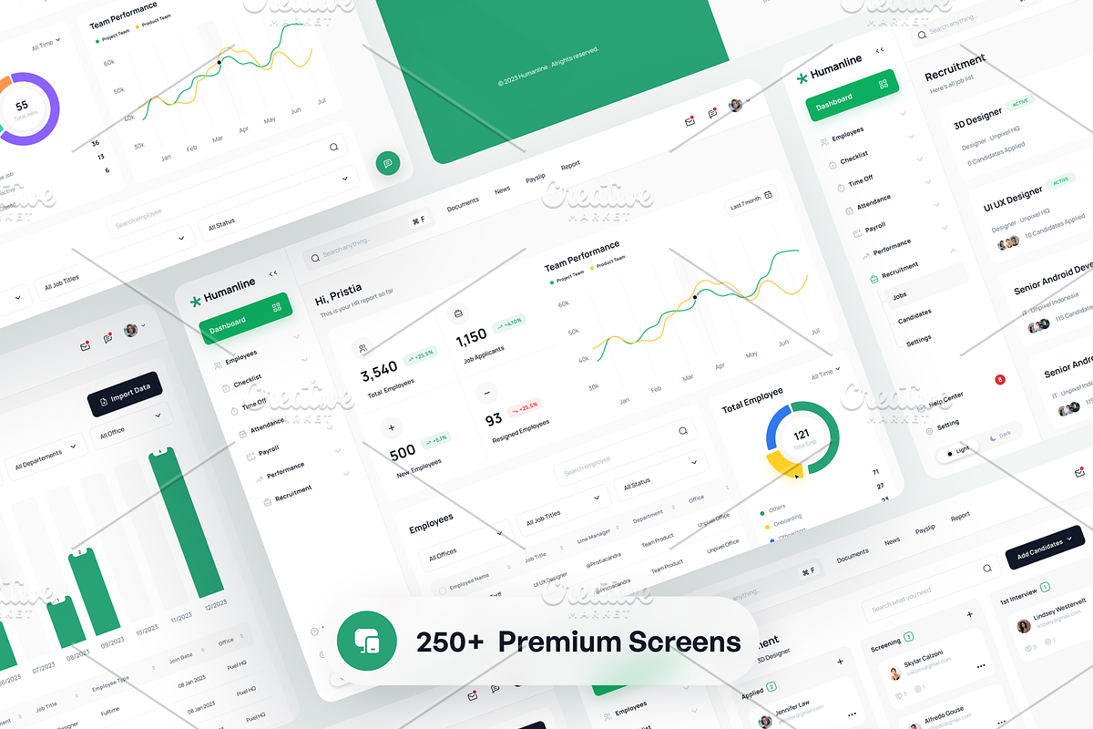 HR Management - Dashboard UI Kit, an UI Kit Template by Unpixel Design (Photo 2 of 8)