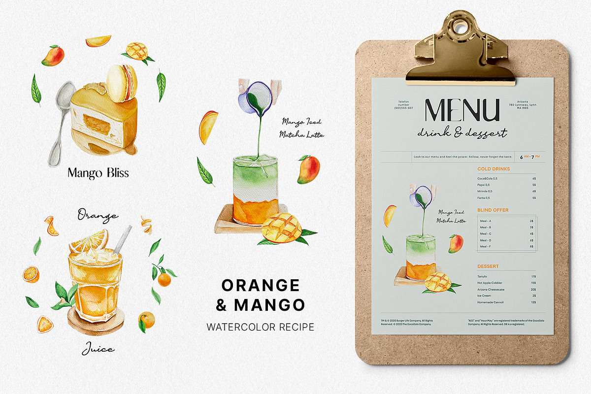 Watercolor - Orange and Mango, a Decorative Illustration by bylin_illustration (Photo 5 of 6)