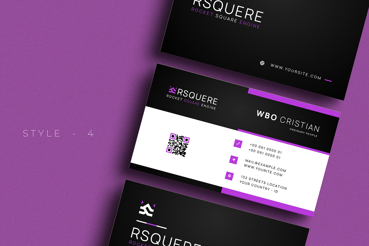 Purple Premium Business Card - V.42, a Business Card Template by Ctrl space studio (Photo 5 of 6)