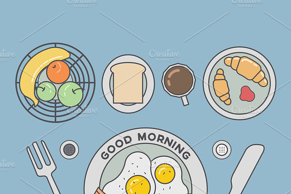 Set Of Vector Linear Icons.