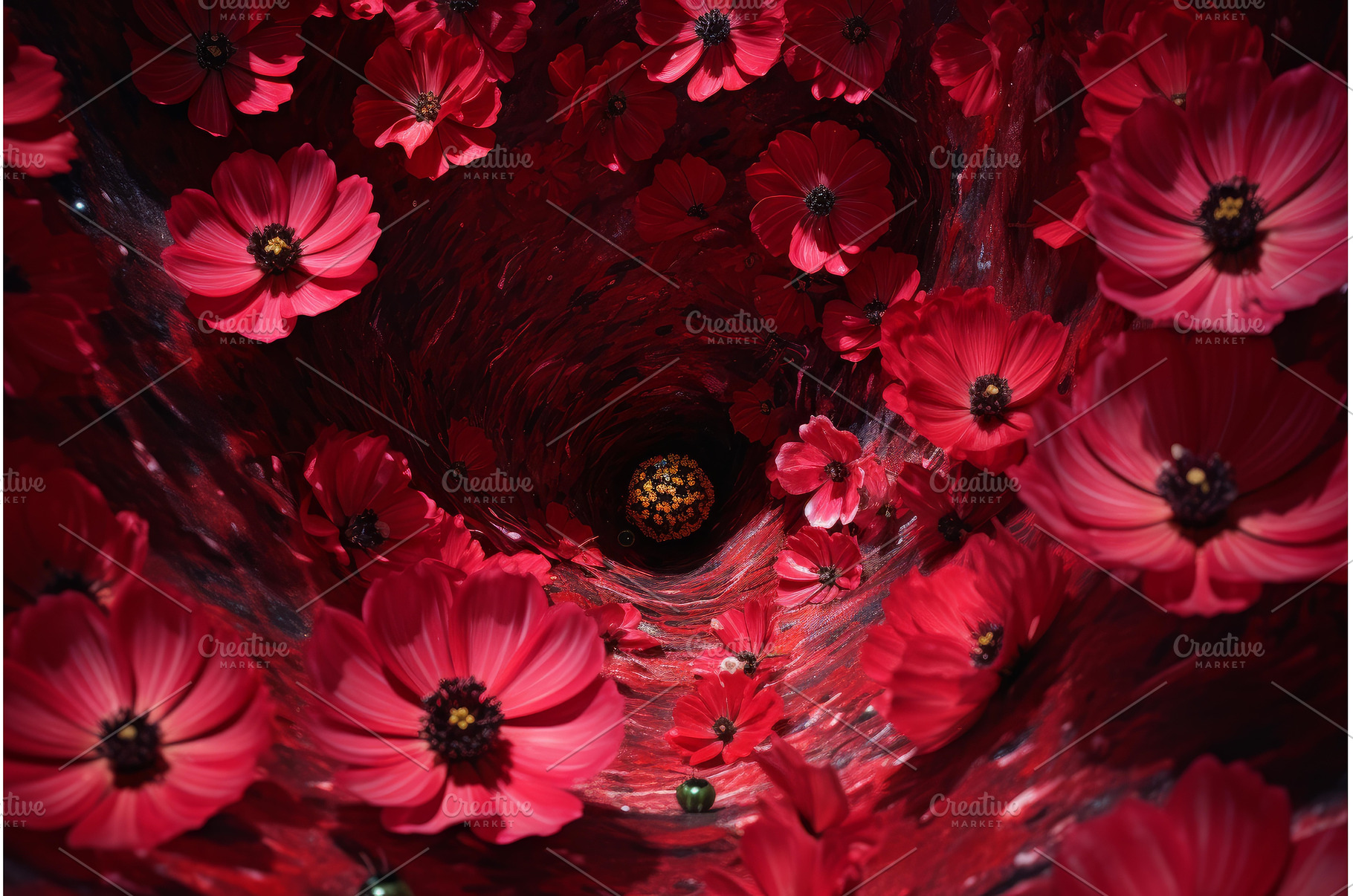 Vast Red cosmos hole. Generate Ai, an Abstract Photo by Ylivdesign