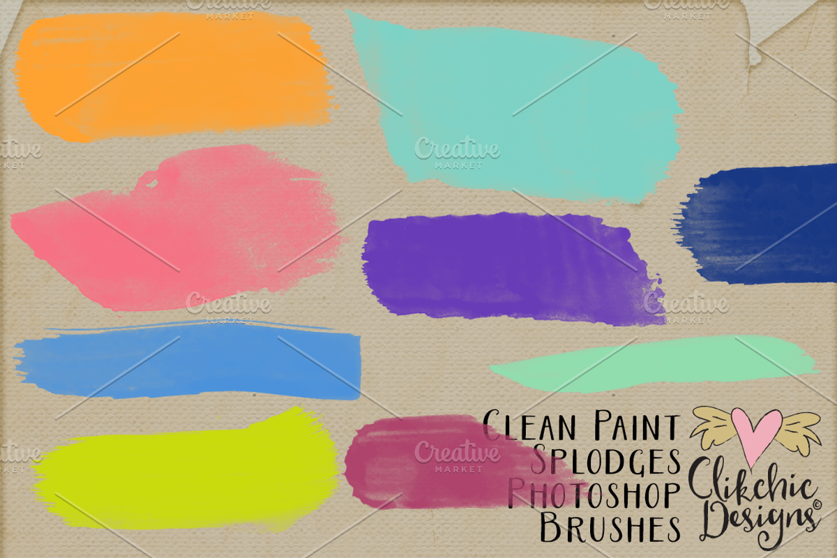 Clean Watercolor Splodges PS Brushes preview 4