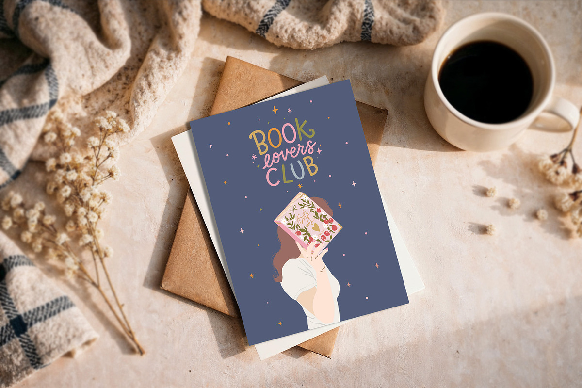 Book Lovers Clipart. Girls and Books, an Object Illustration by VerAna (Photo 11 of 24)