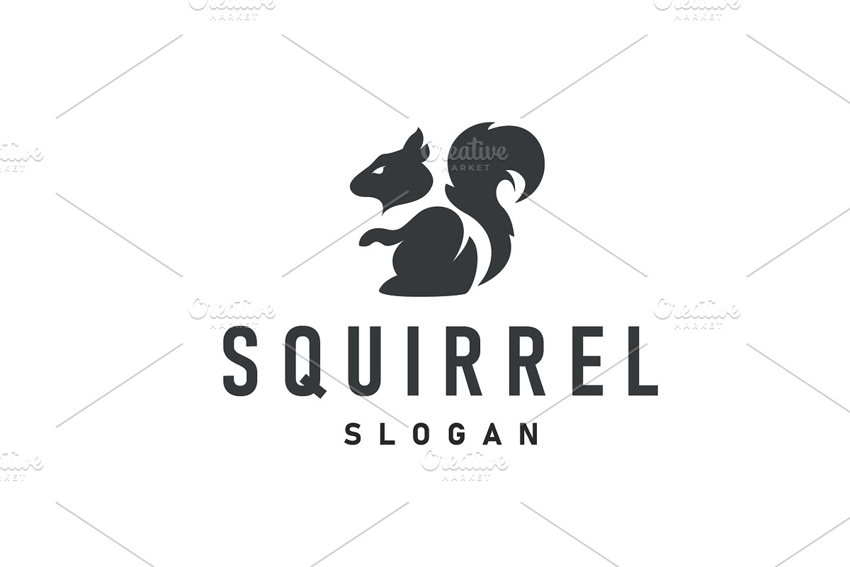 animal squirrel logo minimalist, a Branding & Logo Template by Maylianaw28