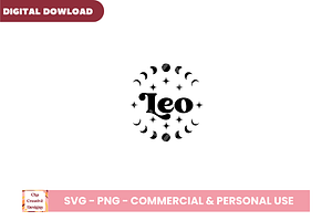 Leo Zodiac Sign SVG Cut Files