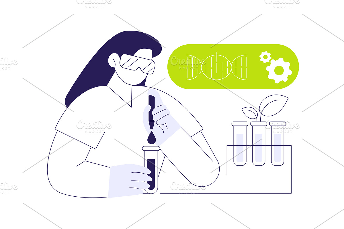 Transferring new DNA abstract, an Illustration by Visual Generation