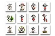 Funny Christmas Sheep Clipart, an Illustration by Designworld (Thumbnail 3 of 6)