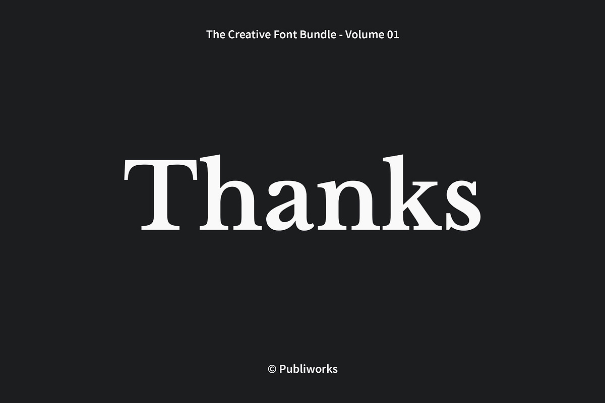 The Creative Font Bundle - Volume 01, a Sans Serif Font by Publiworks (Photo 8 of 8)