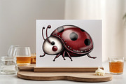 Whimsical Spring Ladybug Clipart, an Illustration by SVGArt (Thumbnail 5 of 9)