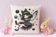 Cute pin up black fairy, an Illustration by RobertsArt (Thumbnail 5 of 7)